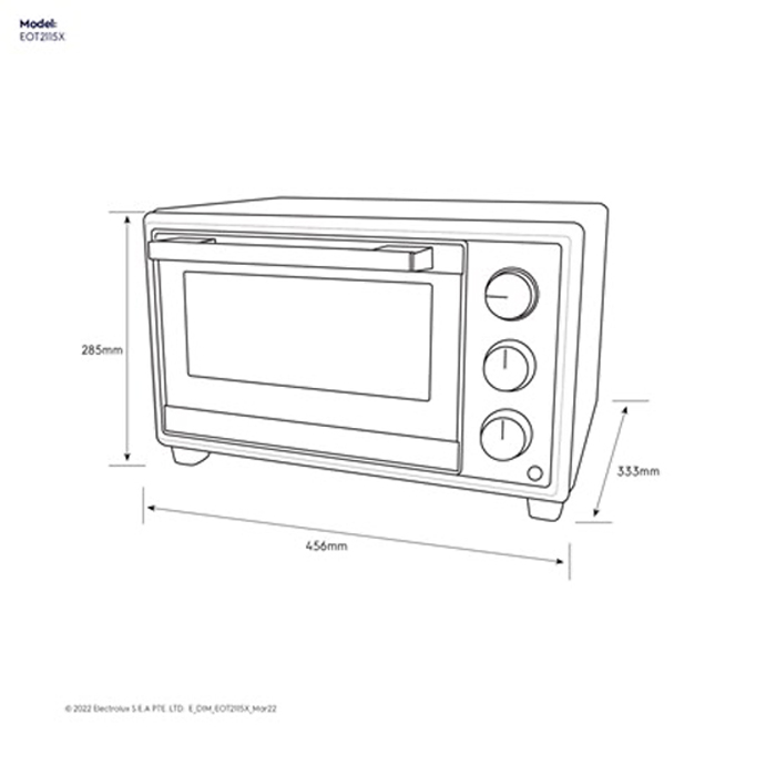 Electrolux Oven Listrik 21 Liter - EOT2115X